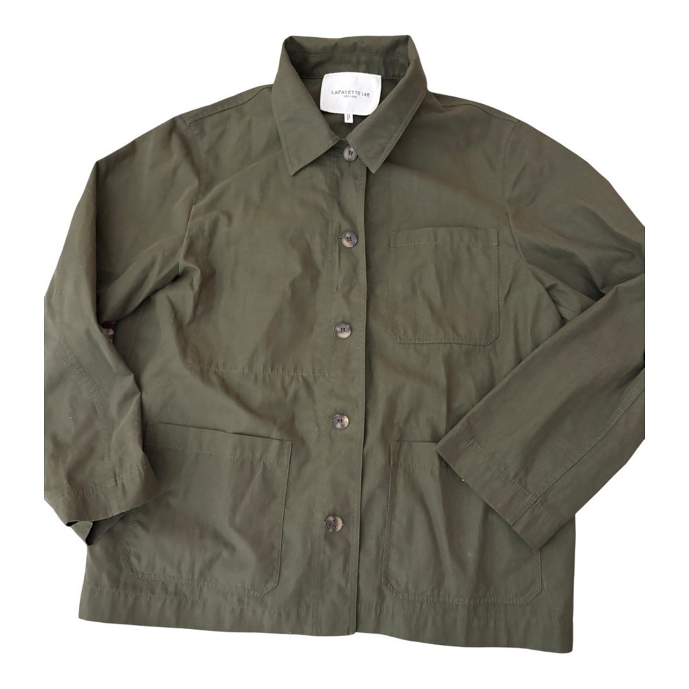 Lafayette‎ 148 Amaris Shirt Jacket SzM utility chore jacket - Picture 5 of 7